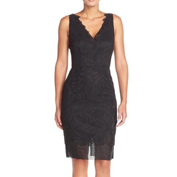 TRINA TURK | Black Lace Agni Dress Size 8 - Picture 1 of 8